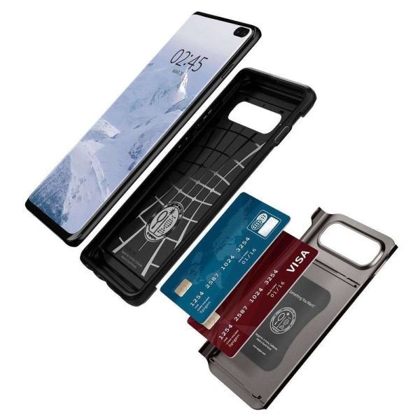 Spigen Slim Armor CS Case Grau für das Samsung Galaxy S10 Plus