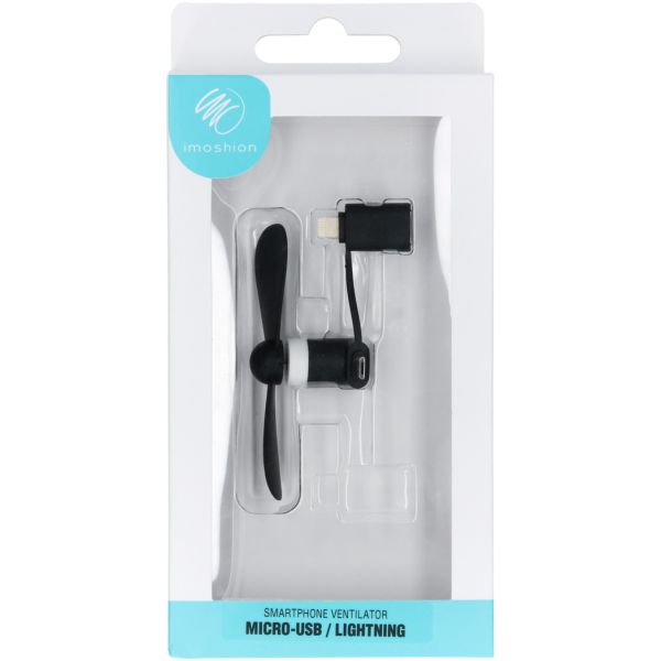 imoshion Smartphone Ventilator Micro-USB / Lightning Schwarz