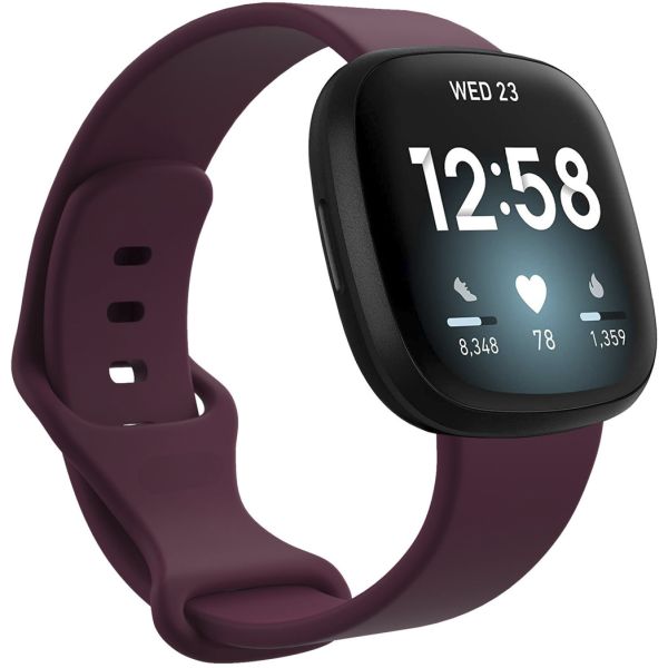 imoshion Silikonband für das Fitbit Versa 4 / 3 / Sense (2) - Dunkelrot