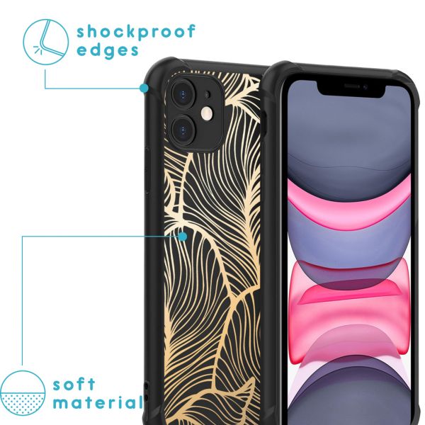 imoshion Design Hülle mit Band iPhone 11 - Golden Leaves