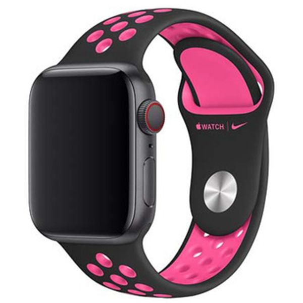 Apple Nike Sport Band Apple Watch Series 1-9 / SE - 38/40/41 mm - Black / Pink Blast