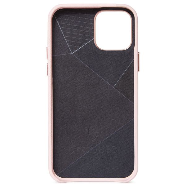 Decoded Dual Leather Backcover für das iPhone 12 (Pro) - Rosa