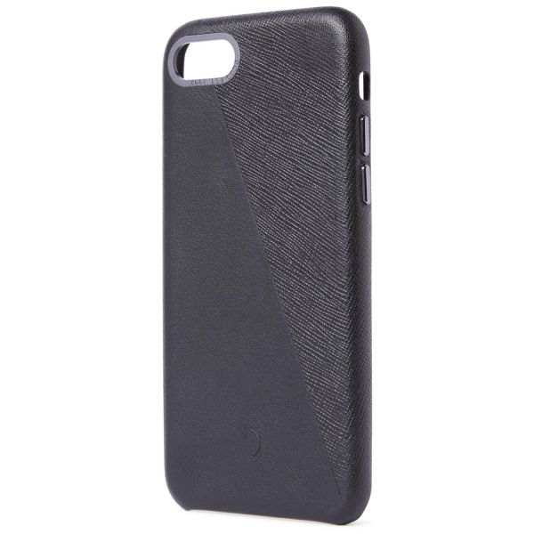 Decoded Dual Leather Backcover iPhone SE (2022 / 2020) / 8 / 7 - Schwarz