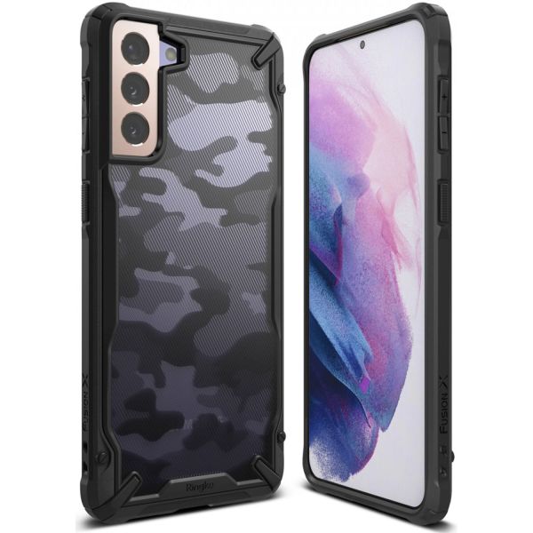 Ringke Fushion X Case für das Samsung Galaxy S21 - Camo Schwarz