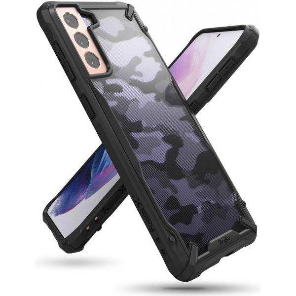 Ringke Fushion X Case für das Samsung Galaxy S21 - Camo Schwarz