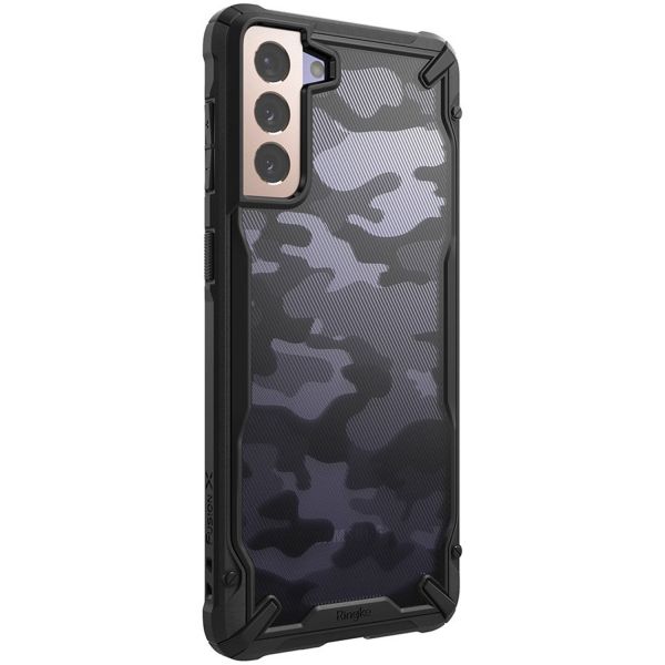 Ringke Fushion X Case für das Samsung Galaxy S21 - Camo Schwarz