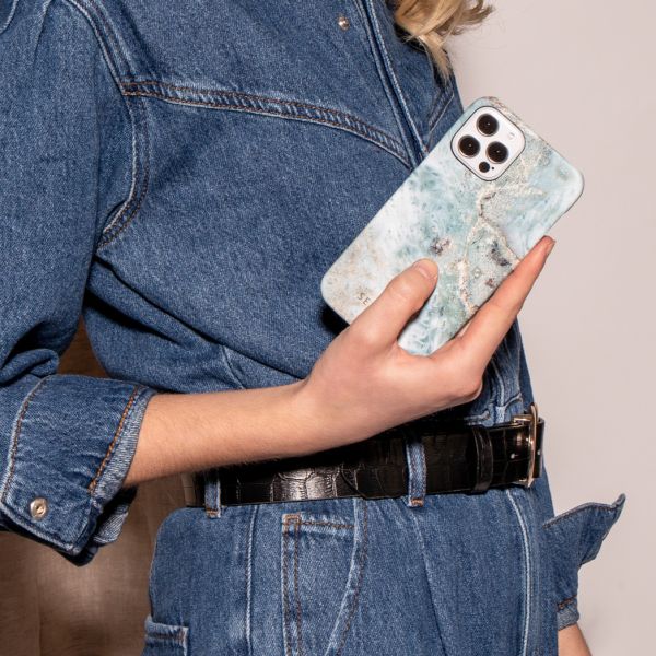 Selencia Maya Fashion Backcover iPhone Xr - Marble Blue