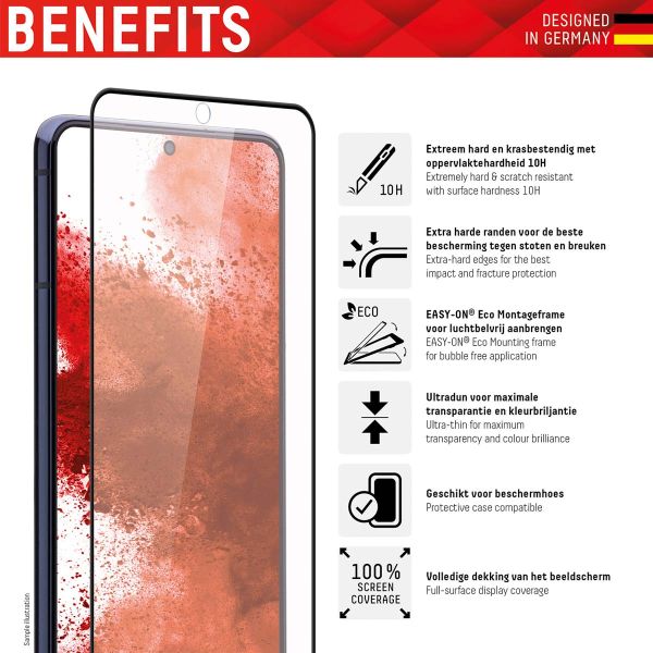 Displex Bildschirmschutzfolie Real Glass Full Cover Fingerprint Sensor für das Samsung Galaxy S21 Plus