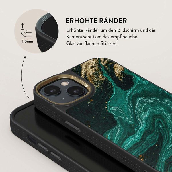 Burga Elite Gold Backcover für das iPhone 14 - Emerald Pool