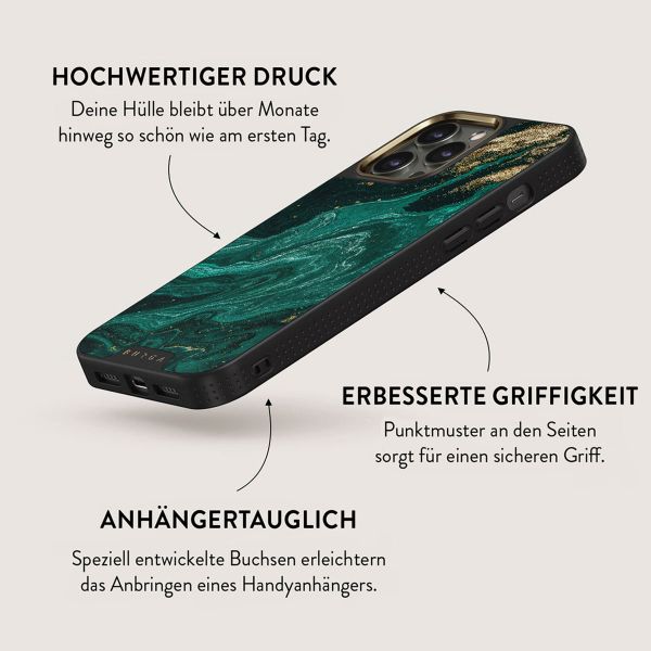 Burga Elite Gold Backcover für das iPhone 14 Pro - Emerald Pool