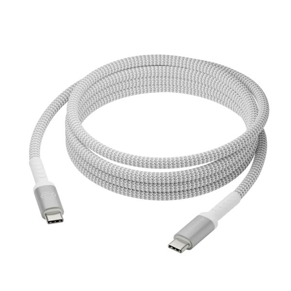 dbramante1928 re-charge – Geflochtenes Ladekabel – USB-C auf USB-C – 100 Watt – 2,5 Meter – Weiß