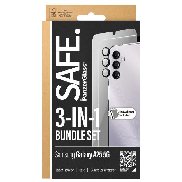 PanzerGlass 3-in-1-Schutzpaket - Hülle + Schutzfolie + Kameraschutz für das Samsung Galaxy A25 (5G)