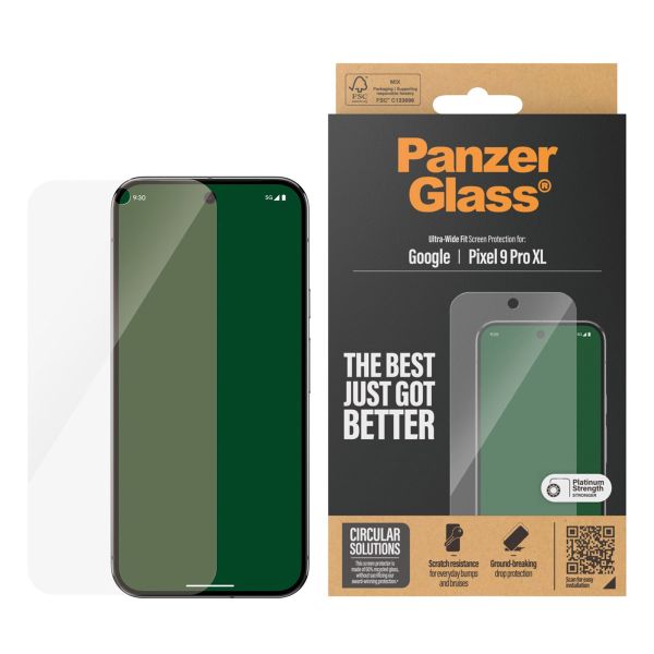 PanzerGlass Ultra-Wide Fit Antibakterieller Displayschutz für das Google Pixel 9 Pro