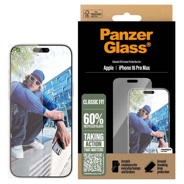 PanzerGlass Antibakterieller Screen Protector für das iPhone 16 Pro Max