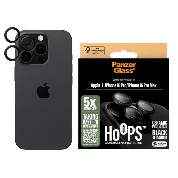 PanzerGlass Kameraprotektor Ceramic Hoops für das iPhone 16 Pro / 16 Pro Max