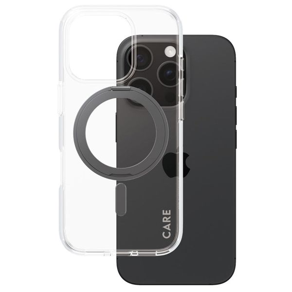 PanzerGlass CARE Kickstand Case MagSafe für das iPhone 16 Pro - Schwarz