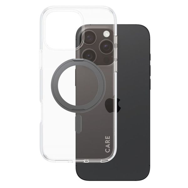 PanzerGlass CARE Kickstand Case MagSafe für das iPhone 16 Pro Max - Schwarz