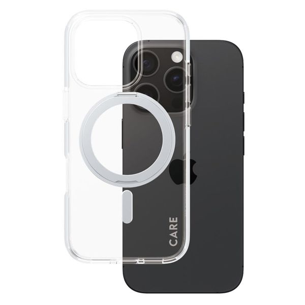 PanzerGlass CARE Kickstand Case MagSafe für das iPhone 16 Pro - Silber