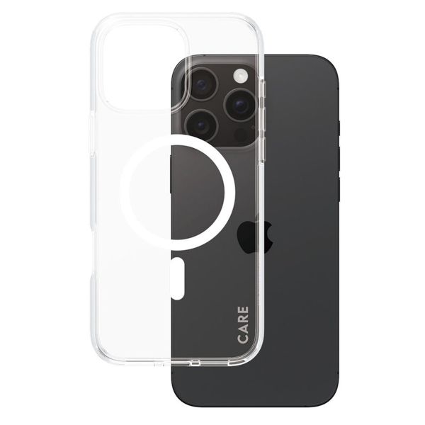 PanzerGlass CARE Urban Combat Case MagSafe für das iPhone 16 Pro Max - Transparent / Weiß