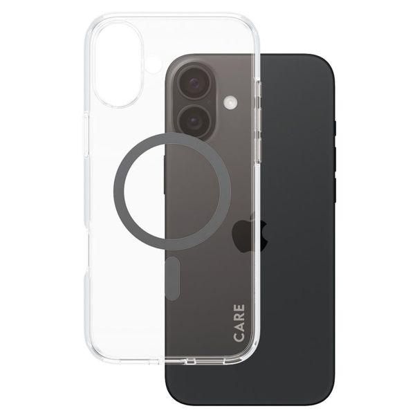 PanzerGlass CARE Urban Combat Case MagSafe für das iPhone 16 Plus - Transparent / Schwarz