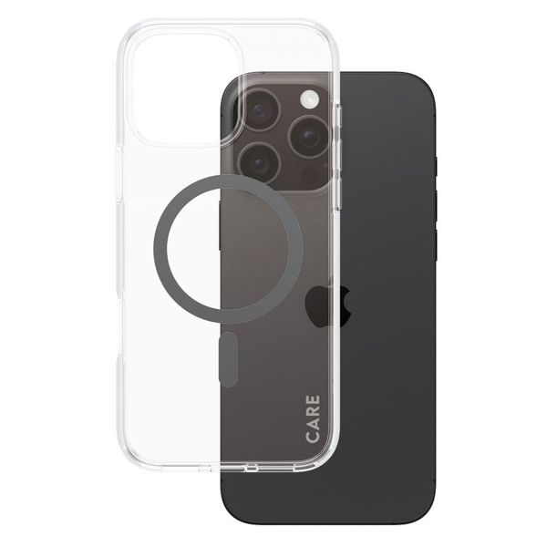 PanzerGlass CARE Urban Combat Case MagSafe für das iPhone 16 Pro Max - Transparent / Schwarz