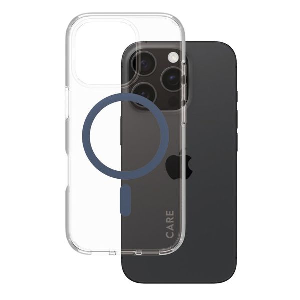 PanzerGlass CARE Urban Combat Case MagSafe für das iPhone 16 Pro- Transparent / Blau