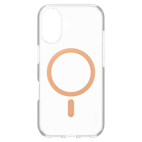 PanzerGlass CARE Urban Combat Case MagSafe für das iPhone 16 - Transparent / Peach