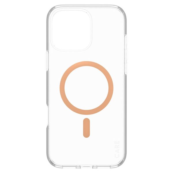 PanzerGlass CARE Urban Combat Case MagSafe für das iPhone 16 Pro Max - Transparent / Peach