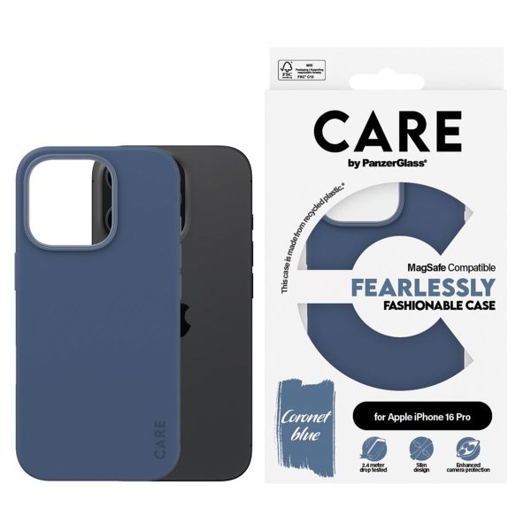 PanzerGlass CARE Fashion Back Cover MagSafe für das iPhone 16 Pro - Blau