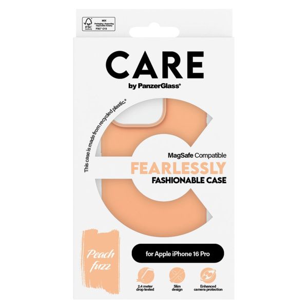 PanzerGlass CARE Fashion Back Cover MagSafe für das iPhone 16 Pro - Peachy