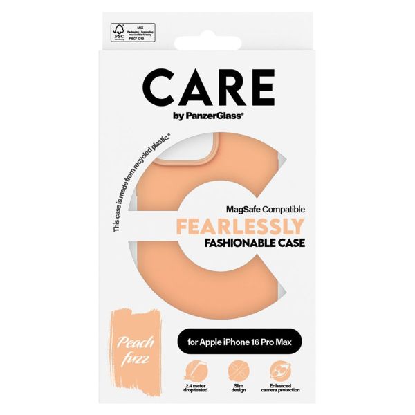 PanzerGlass CARE Fashion Back Cover MagSafe für das iPhone 16 Pro Max - Peachy