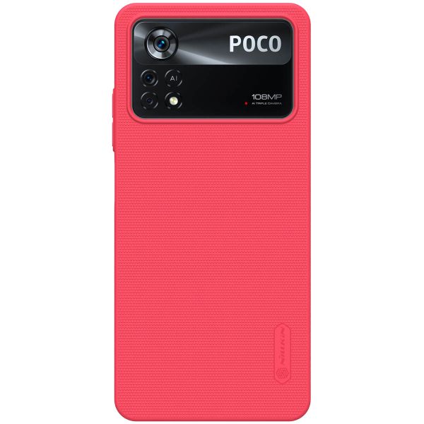 Nillkin Super Frosted Shield Case für das Xiaomi Poco X4 Pro 5G - Rot