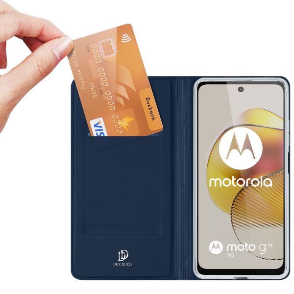 Dux Ducis Slim TPU Klapphülle für das Motorola Moto G73 - Dunkelblau