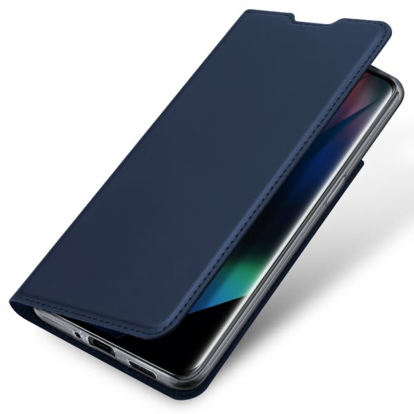 Dux Ducis Slim TPU Klapphülle für das Oppo Find X3 Pro 5G - Dunkelblau