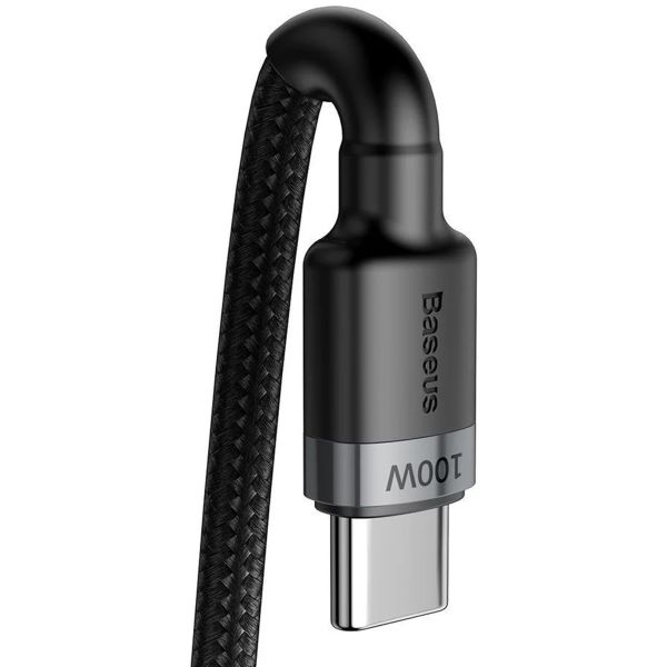 Baseus Cafule Series USB-C-zu-USB-C-Schnellladekabel – 100 Watt – 2 Meter – Schwarz