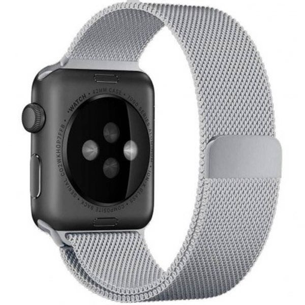 WiWu Milanaise-Armband für die Apple Watch Series 1-10 / SE / Ultra (2) - 42/44/45/46/49 mm - Silber