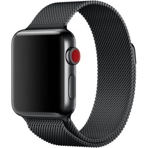 WiWu Milanaise-Armband für die Apple Watch Series 1-10 / SE / Ultra (2) - 42/44/45/46/49 mm - Schwarz