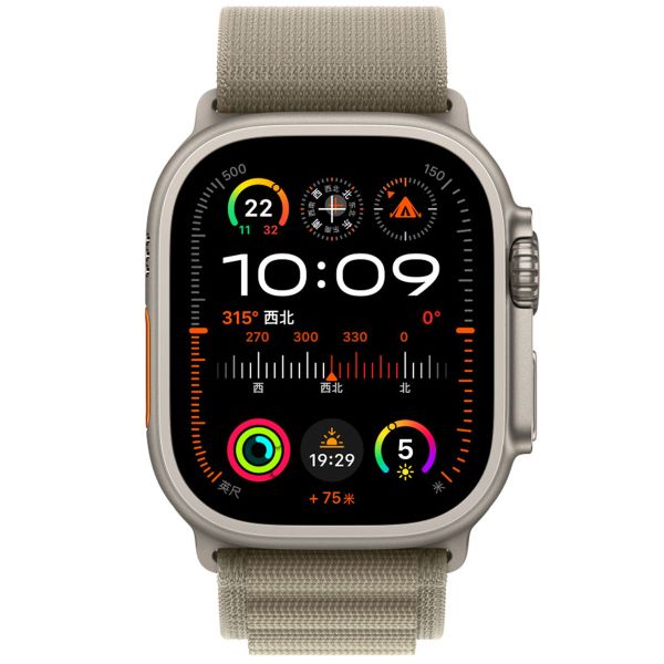 WiWu Alpine-Nylonarmband für die Apple Watch Series 1-10 / SE / Ultra (2) - 42/44/45/46/49 mm - Olivgrün