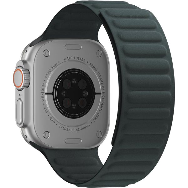 WiWu Magnetisches gewebtes Gliederarmband für die Apple Watch Series 1-9 / SE / Ultra (2) – 42/44/45/49 mm – Grün