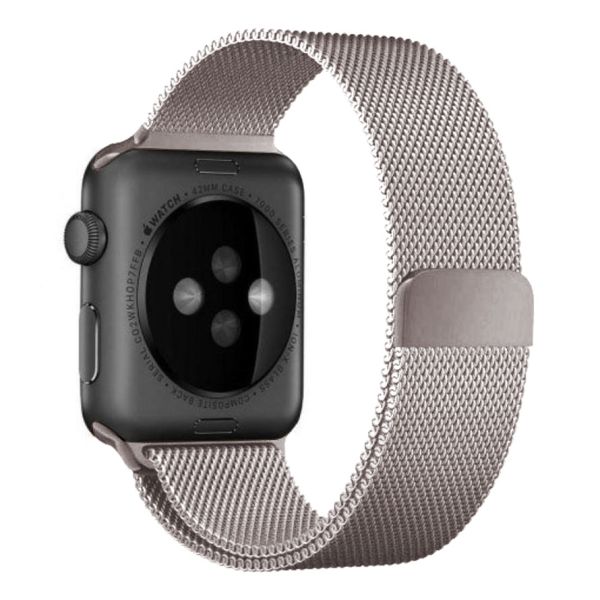 WiWu Milanaise-Armband für die Apple Watch Series 1-10 / SE / Ultra (2) - 42/44/45/46/49 mm - Starlight