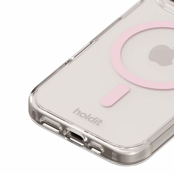 Holdit MagSafe Case für das iPhone 16 - Rosa / Transparent