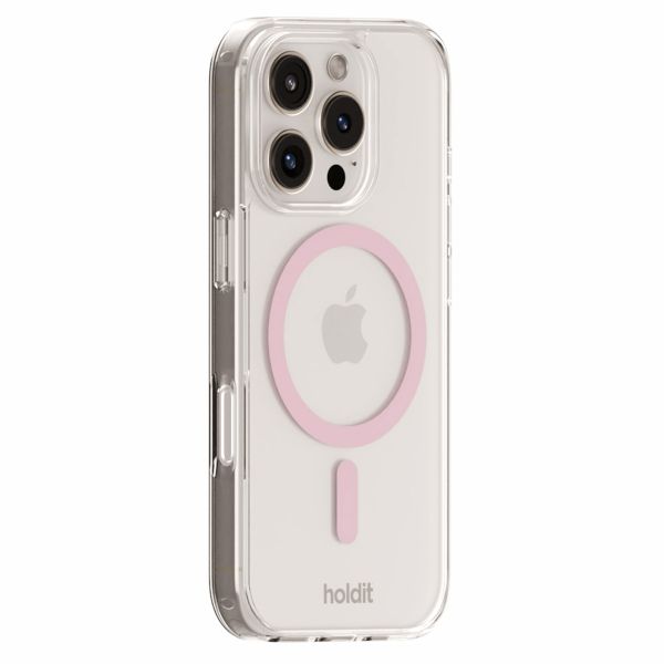 Holdit MagSafe Case für das iPhone 16 - Rosa / Transparent