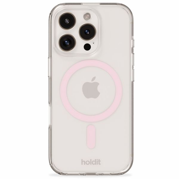 Holdit MagSafe Case für das iPhone 16 - Rosa / Transparent