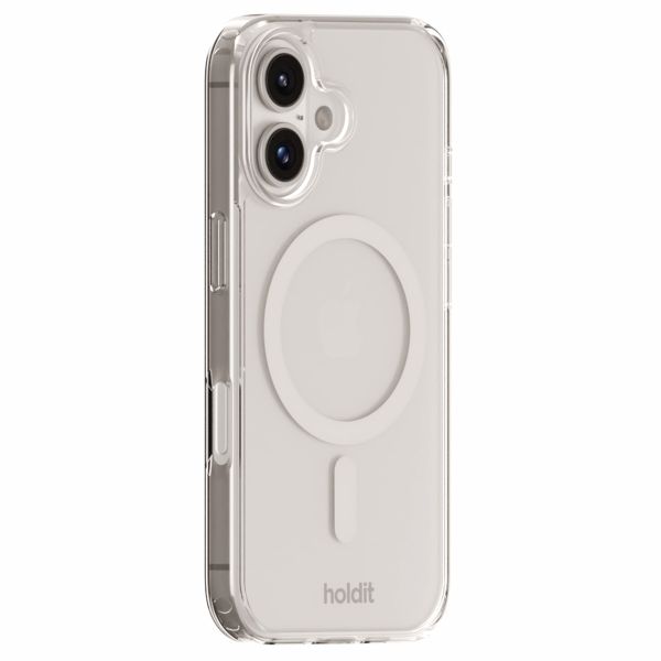 Holdit MagSafe Case für das iPhone 16 - Weiß / Transparent