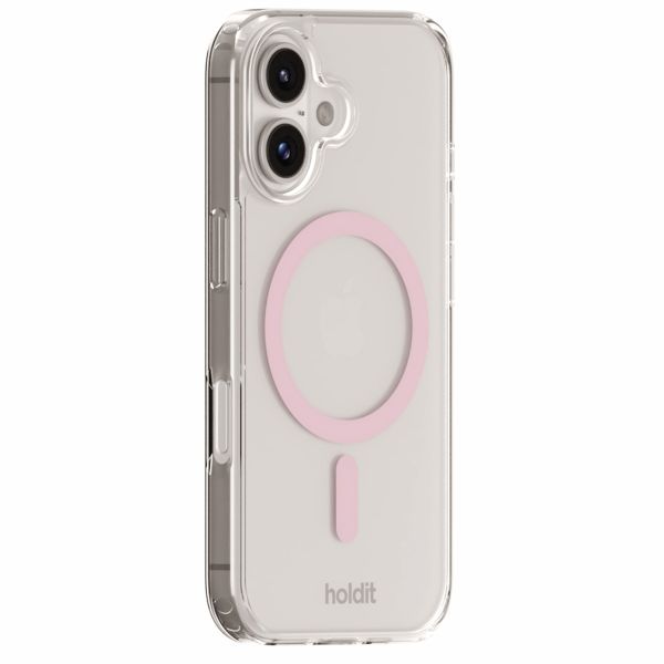 Holdit MagSafe Case für das iPhone 16 Plus - Rosa / Transparent