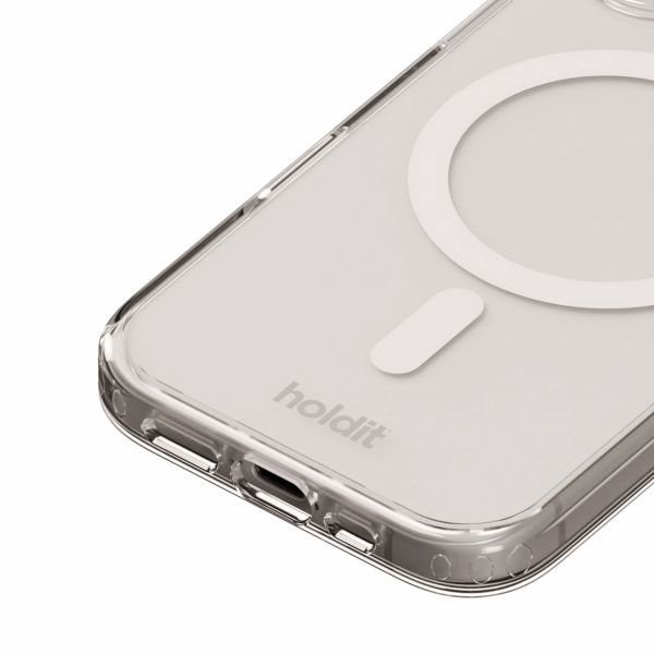 Holdit MagSafe Case für das iPhone 16 Plus - Weiß / Transparent