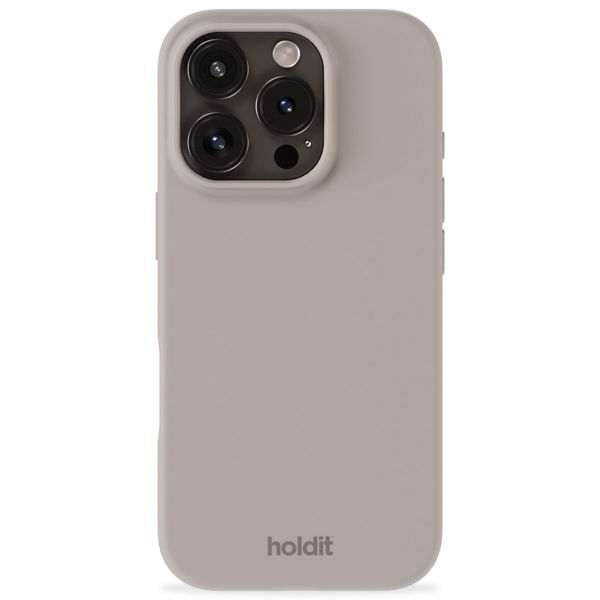 Holdit Silicone Case für das iPhone 16 Pro Max - Taupe