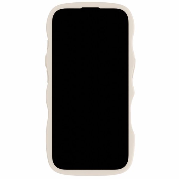 Holdit Wavy Case für das iPhone 16 Plus - Light Beige / Transparent