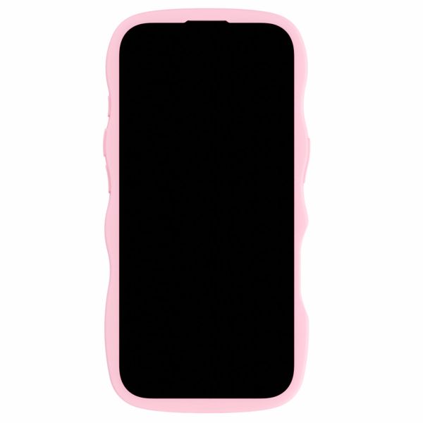 Holdit Wavy Case für das iPhone 16 Pro - Pink / Transparent