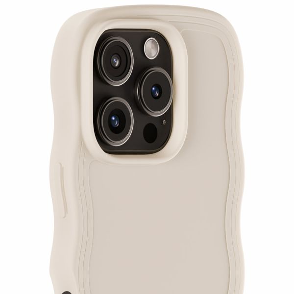 Holdit Wavy Case für das iPhone 16 Pro Max - Light Beige